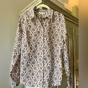 Boden Cotton Shirt Gently Used
Ivory, Block Paisley